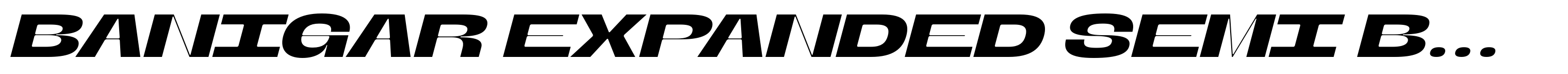 Banigar Expanded Semi Bold Italic